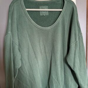 Aerie Green Crew Neck Sweater